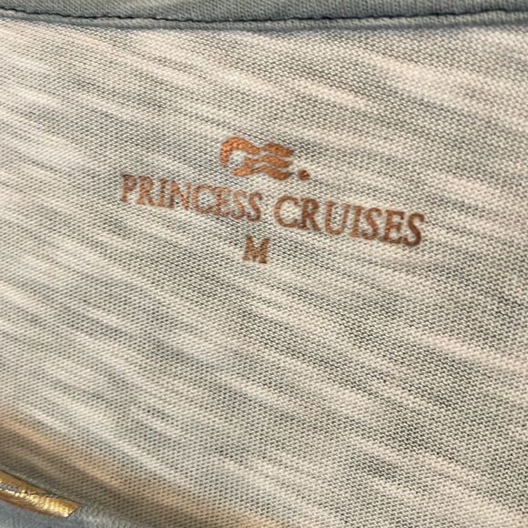 Princess Cruises Blue/Light Blue/Gold Ships T-Shirt - M - Excellent Condition - Picture 3 of 9